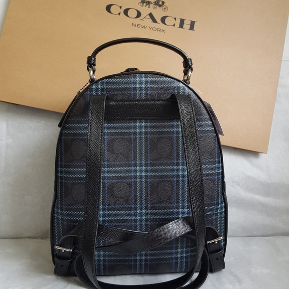 COACH JORDYN BACKPACK WITH SHIRTING PLAID PRINT - Picture 5 of 8